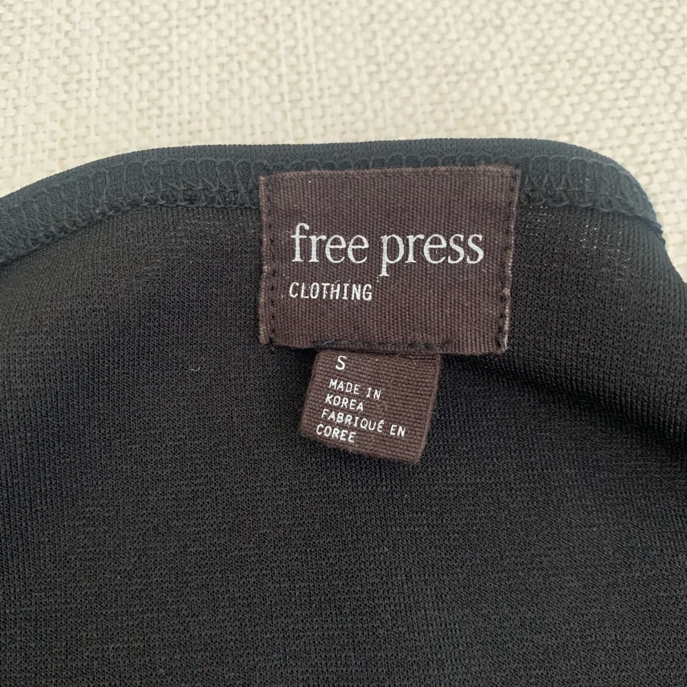 Free Press Black Sleeveless Sweetheart Midi Dress Size S - Picture 7 of 8